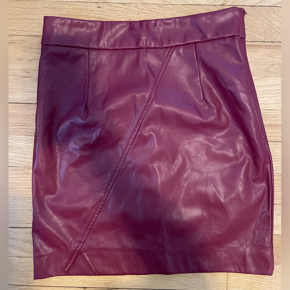 Pink Lily leather skirt NWOT